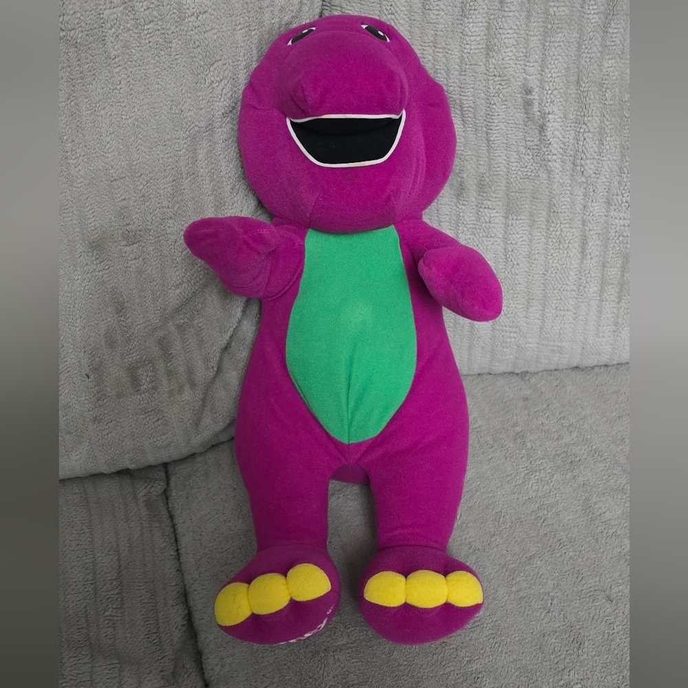 Vintage Talking Barney 1996 Purple Dinosaur Plush Toy